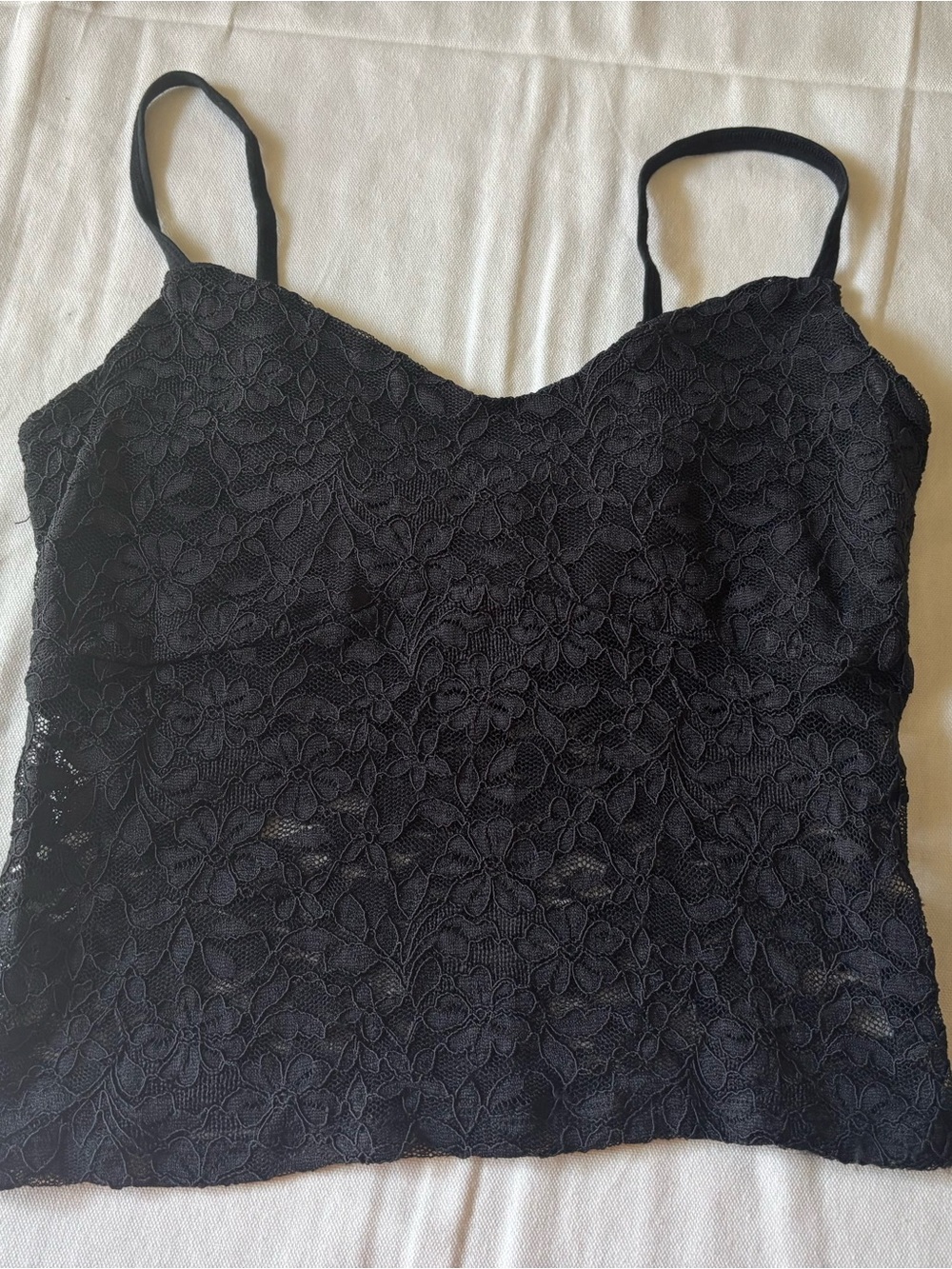 Hollister Black Floral Lace Camisole